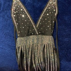 Sequined black romper size small